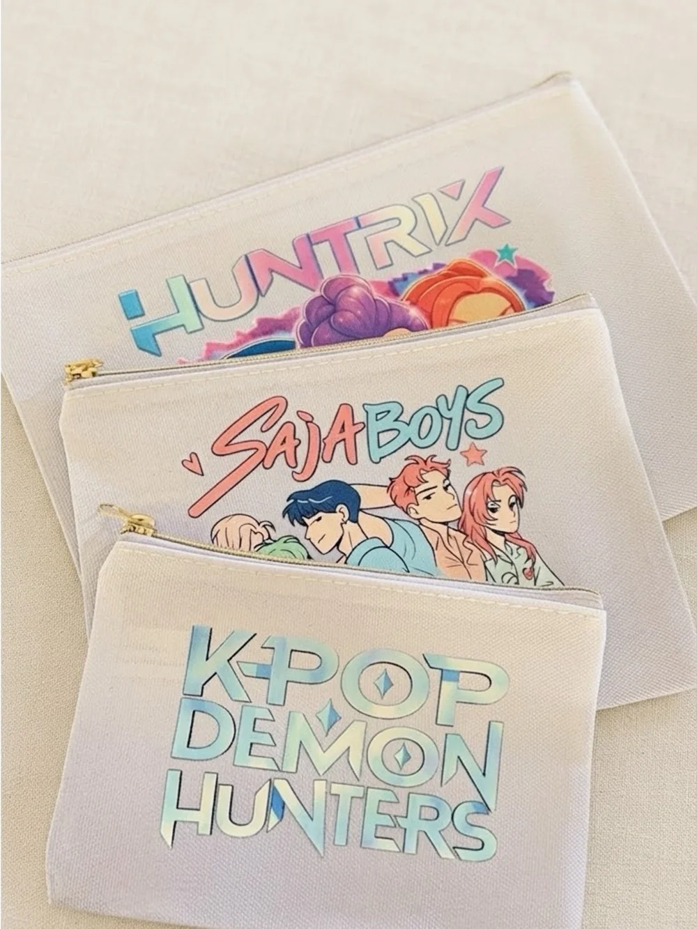 K-Pop Demon Hunters 3pc Pouch Set